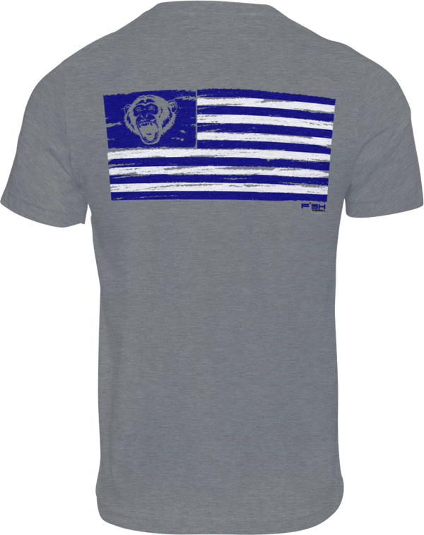 Fish Monkey Chalk Flag T-Shirt