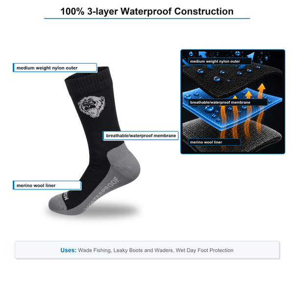 HYDRO-BLOCK Waterproof Sock "Boot Cut"