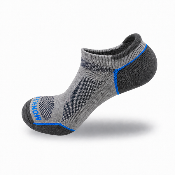 Lightweight Guide Series No-Show Fishing Sock: Extra Cushion Heel/Toe