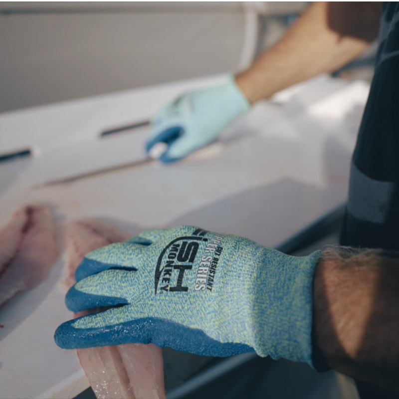 Gripper Cut-Resistant Fish Filleting Glove