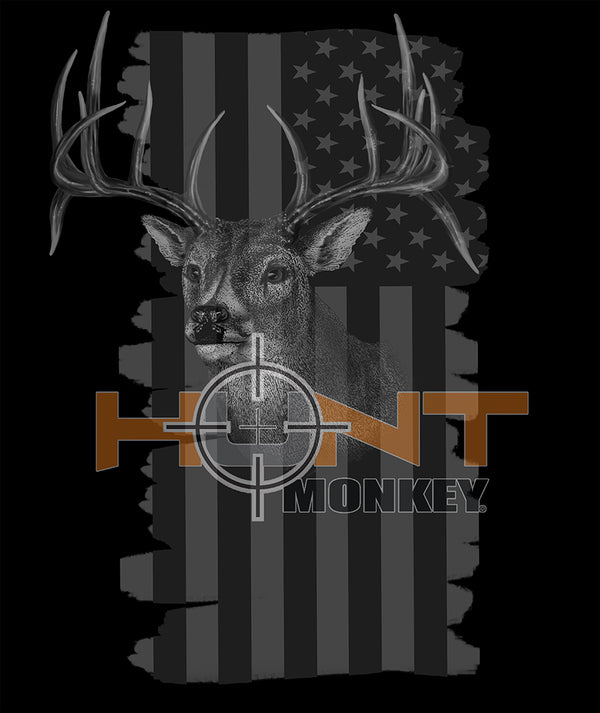 Hunt Monkey Deer Flag T-Shirt