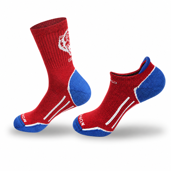 2-Pair Lightweight Guide Series Merino Socks "Americana"