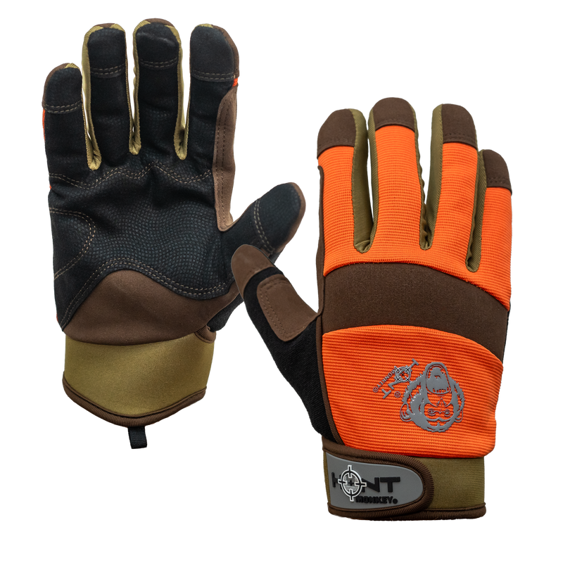 "The Mule rugged work and hunting glove with double-layer palm" 
